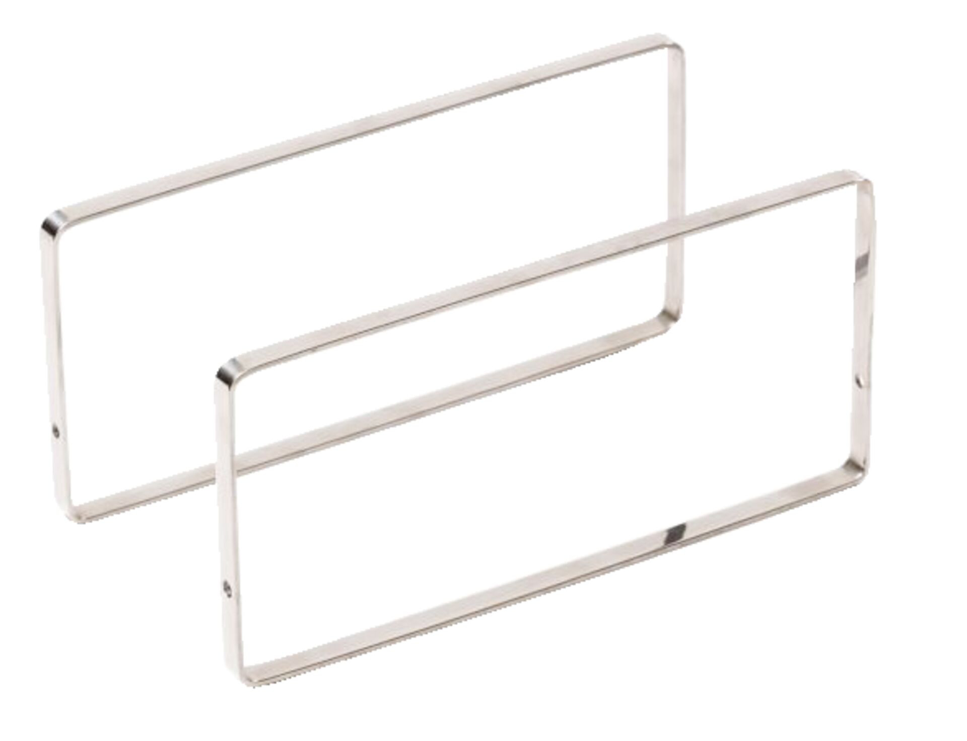 Buffet-Präsentation "OAK" Bügel 25x12cm Edelstahl 2er Pack